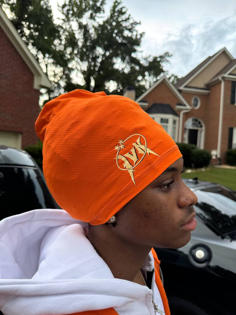 Orange & Black IVK Logo Beanie